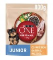 Purina ONE Mini-Small Junior - száraztáp kutyáknak (csirke, rizs) - 800 g