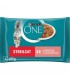 Purina ONE Sterilcat - alutasakos eledel ivartalanított macskáknak (lazac, sárgarépa) - 4x85 g