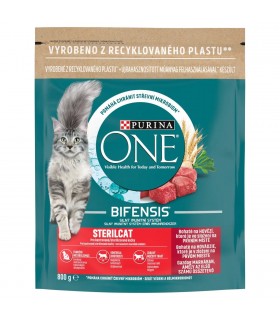 Purina ONE Sterilcat Bifensis - száraztáp ivartalanított macskáknak (marha, búza) - 800 g