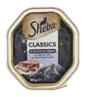 Sheba Classics in Pastete Adult - alutálcás macskaeledel pástétom (borjú, csirke) - 85 g