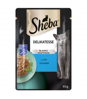 Sheba Delicato Adult - alutasakos macskaeledel aszpikban (tonhal) - 85 g