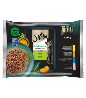 Sheba Nature's Collection Selectie Mix - alutasakos macskaeledel (szárnyas, hal) - 4x85 g