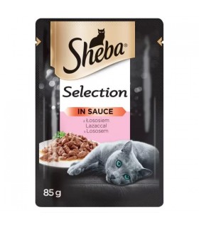 Sheba Selection in Sauce Adult - alutasakos macskaeledel (lazac) - 85 g