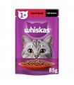 Whiskas Adult Beef 1+ - nedves macskaeledel (marha-, szószban) - 85 g