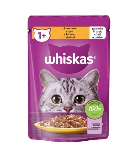 Whiskas Adult Chicken 1+ - nedves macskaeledel (csirke, zselében) - 85 g