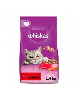 Whiskas Adult Beef 1+ - száraz macskaeledel (marhahússal) - 1,4 kg