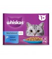 Whiskas alutasakos 1+ nedves macskaeledel (lazac, tonhal aszpikban) - 4x85 g