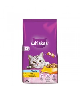Whiskas Adult Sterile Chicken 1+ - száraz macskaeledel (csirkehús) - 1,4 kg
