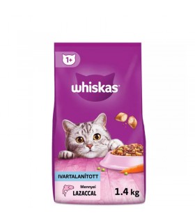 Whiskas Adult Sterile Salmon 1+ - száraz macskaeledel (lazac) - 1,4 kg