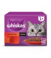 Whiskas alutasakos 1+ húsos válogatás (marha, csirke, bárány, baromfi szószban) - 12x85 g