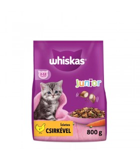 Whiskas Junior - 2-12 hónapos korig - száraz macskaeledel kölyök macskáknak (csirke) - 800 g