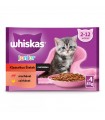 Whiskas Junior Classic Meals - eledel kölyök macskáknak (marha, csirke) - 4x85 g
