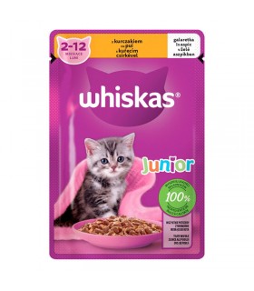 Whiskas Junior Chicken - nedves eledel kölyök macskáknak zselében (csirke) - 85 g