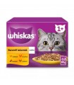 Whiskas Poultry feasts 1+ - nedves macskaeledel aszpikban (csirke, pulyka, kacsa, baromfi) - 12x85 g