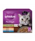 Whiskas Pure Delight - alutasakos macskaeledel mix (tonhal, lazac, csirke, marha) - 12x85 g