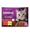 Whiskas Pure Delight Adult 1+ - nedves macskaeledel aszpikban (marha, csirke) - 4x85 g