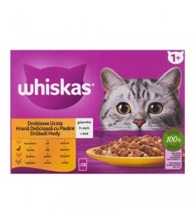Whiskas Selection Menu 1+ - nedves macskaeledel szószban (pulyka, kacsa, csirke, baromfi) - 4x100 g