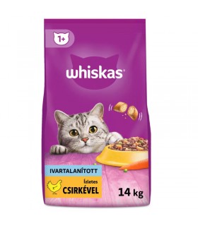 Whiskas Sterile Adult 1+ - szárazeledel ivartalanított macskáknak (csirke) - 14 kg