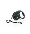 Flexi Black Design "S" - szalagos automata póráz (5 m) max. 15 kg - kék