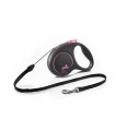 Flexi Black Design "S" - zsinóros automata póráz (5 m) max. 12 kg - pink