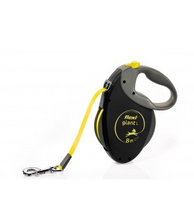 Flexi Giant "L" - szalagos automata póráz (8 m) max. 50 kg - neon-fekete