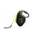 Flexi Giant "L" - szalagos automata póráz (8 m) max. 50 kg - neon-fekete