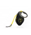 Flexi Giant "S/M" - szalagos automata póráz (8 m) max. 25 kg - neon-fekete