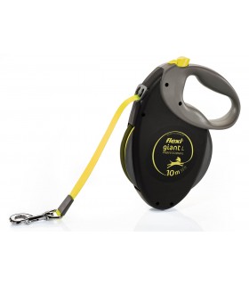 Flexi Giant Pofessional - szalagos automata póráz (10 m) max. 50 kg - neon-fekete