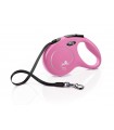 Flexi New Classic "M" - szalagos automata póráz (5 m) max. 25 kg - pink