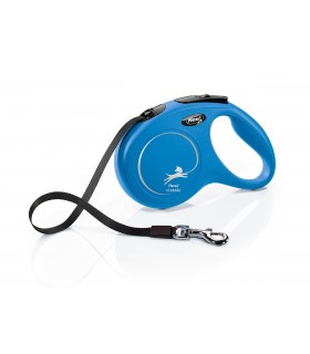 Flexi New Classic "M" - szalagos automata póráz (5 m) max. 25 kg - kék