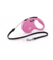 Flexi New Classic "S" - zsinóros automata póráz (5 m) max. 12 kg - pink