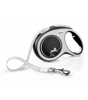 Flexi New Comfort "L" - szalagos automata póráz (5 m) max. 60 kg - fekete