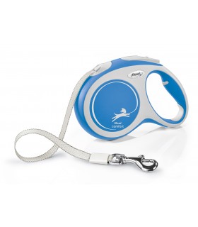 Flexi New Comfort "L" - szalagos automata póráz (5 m) max. 60 kg - kék