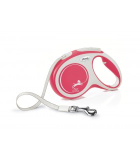 Flexi New Comfort "M" - szalagos automata póráz (5 m) max. 25 kg - piros