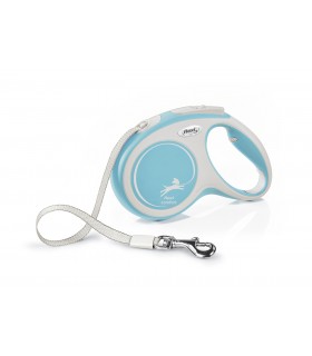 Flexi New Comfort "M" - szalagos automata póráz (5 m) max. 25 kg - világoskék