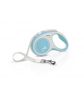Flexi New Comfort "S" - szalagos automata póráz (5 m) max. 15 kg - világoskék