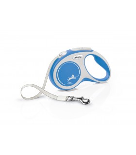 Flexi New Comfort "S" - szalagos automata póráz (5 m) max. 15 kg - kék