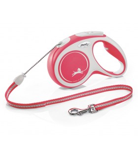 Flexi New Comfort "M" - zsinóros automata póráz (5 m) max. 20 kg - piros