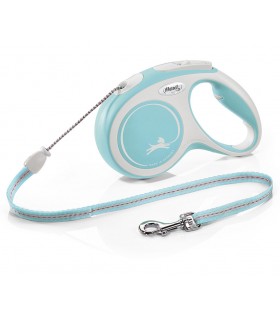 Flexi New Comfort "M" - zsinóros automata póráz (5 m) max. 20 kg - világoskék