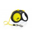 Flexi New Neon "L" - szalagos automata póráz (5 m) max. 50 kg - sárga