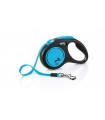Flexi New Neon "S" - szalagos automata póráz (5 m) max. 15 kg - kék