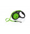 Flexi New Neon "S" - szalagos automata póráz (5 m) max. 15 kg - zöld