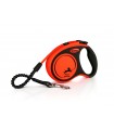 Flexi Xtreme "S" - szalagos automata póráz (5 m) max. 20 kg - fekete-narancs