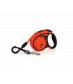 Flexi Xtreme "XS" - szalagos automata póráz (3 m) max. 15 kg - fekete-narancs