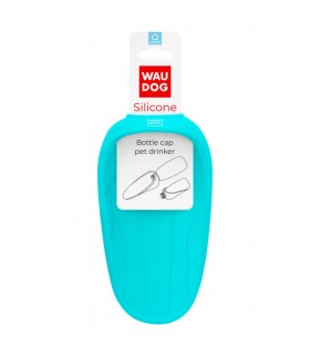 WAUDOG Silicone Bottle cup pet drinker - itató tál PET palackra (kék) kutyáknak (16,5 x 9 cm)
