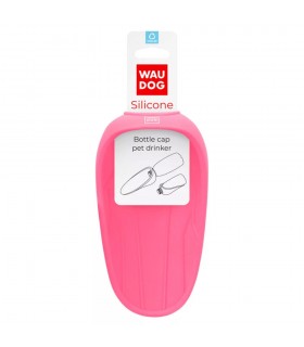 WAUDOG Silicone Bottle cup pet drinker - itató tál PET palackra (pink) kutyáknak (16,5 x 9 cm)