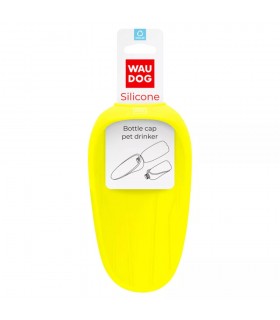WAUDOG Silicone Bottle cup pet drinker - itató tál PET palackra (sárga) kutyáknak (16,5 x 9 cm)