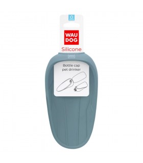 WAUDOG Silicone Bottle cup pet drinker - itató tál PET palackra (szürke) kutyáknak (16,5 x 9 cm)