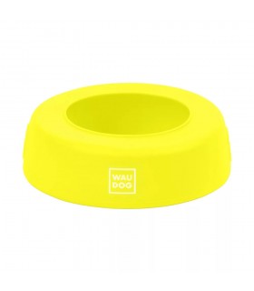 WAUDOG Silicone Bowl - kiömlés mentes, szilikon tál (sárga) utazáshoz, sétához kutyáknak (750 ml)