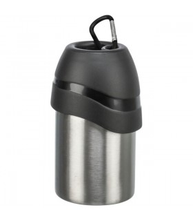 Trixie Bottle with Bowl - itató palack (fém) utazáshoz (300 ml)